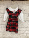 SOPHIE&LUCAS : TARTAN TIDDINGS JUMPER SET RED/GREEN
