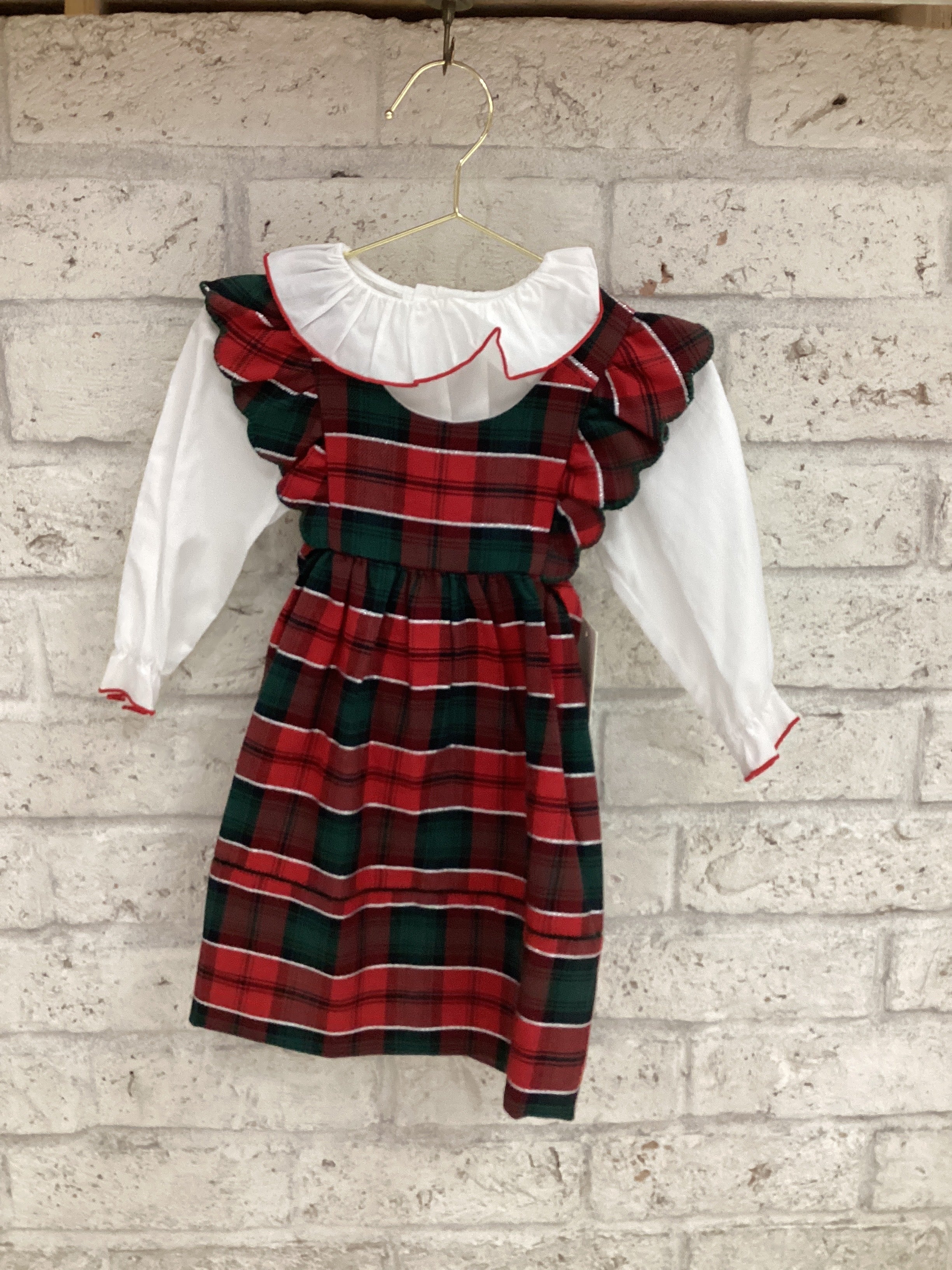 SOPHIE&LUCAS : TARTAN TIDDINGS JUMPER SET RED/GREEN