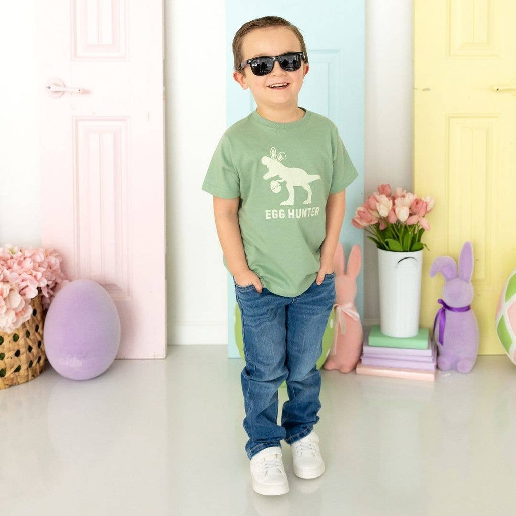 Sweet Wink: Egg Hunter Easter Short Sleeve T-Shirt -Toddler Boys Clothes