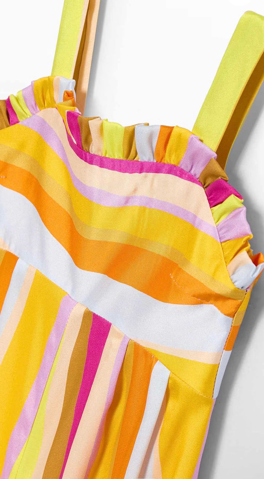 Abel & Lula : Girls Multicolored Striped Jumpsuit
