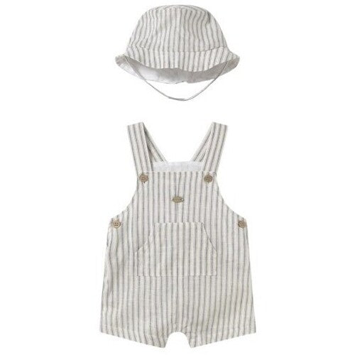 MAYORAL: BOYS STRIPED ROMPER W BUCKET HAT
