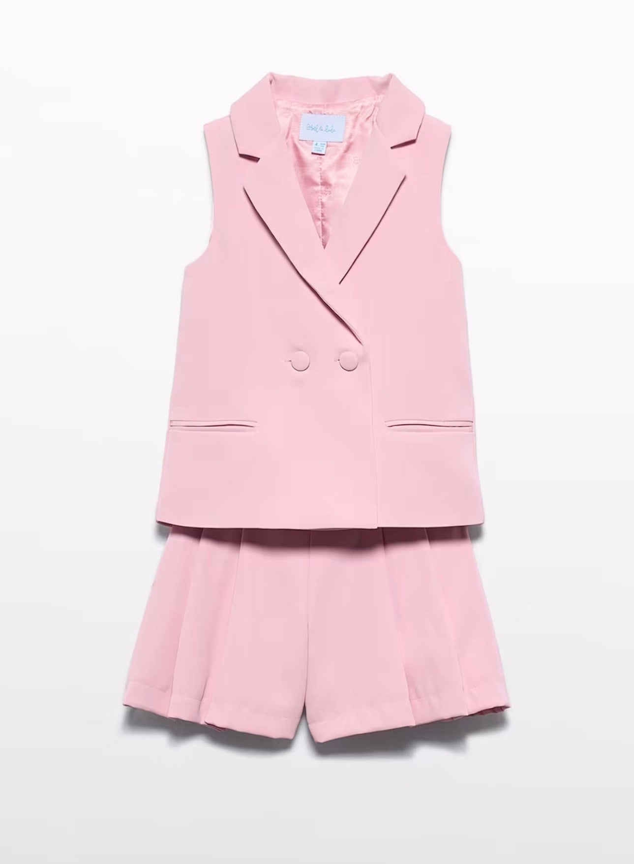 ABEL & LULA : Girl Crepe Shorts and Vest Set
