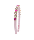 BARI LYNN: THIN SATIN HEART JEWELED HEADBAND