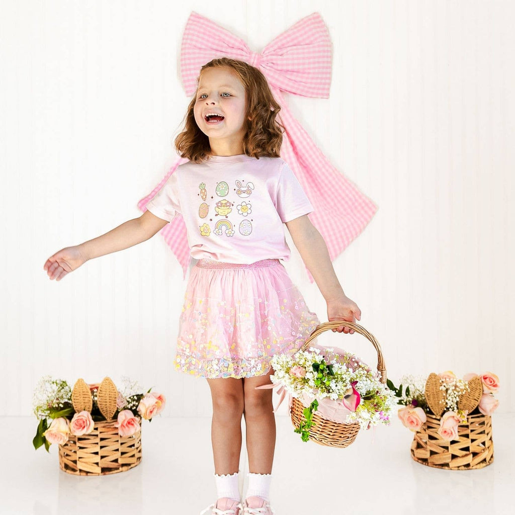 Sweet Wink: Groovy Chick Easter Short Sleeve T-Shirt - Kids Clothing
