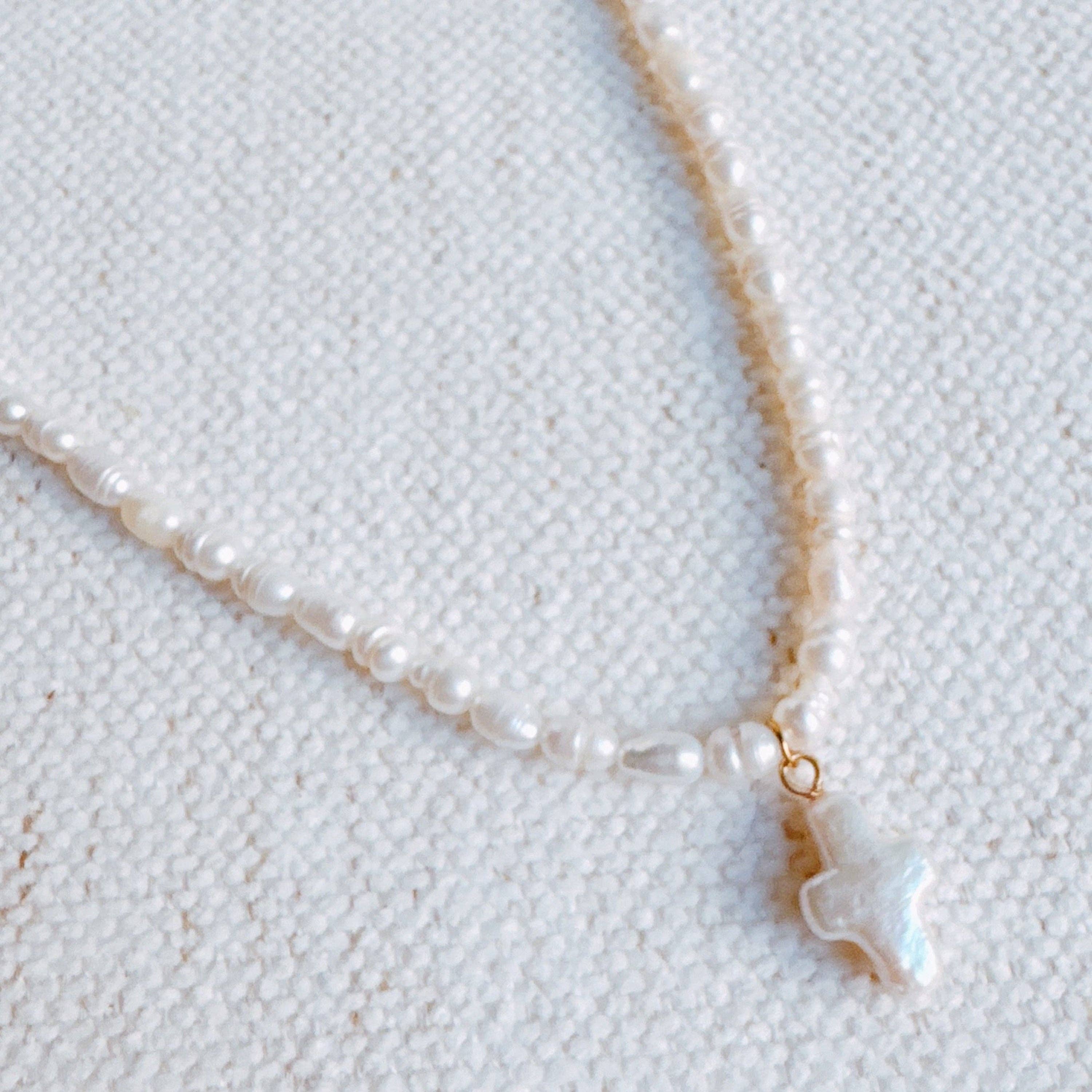 Ellison & Young : Genuine Freshwater Pearl Cross Necklace