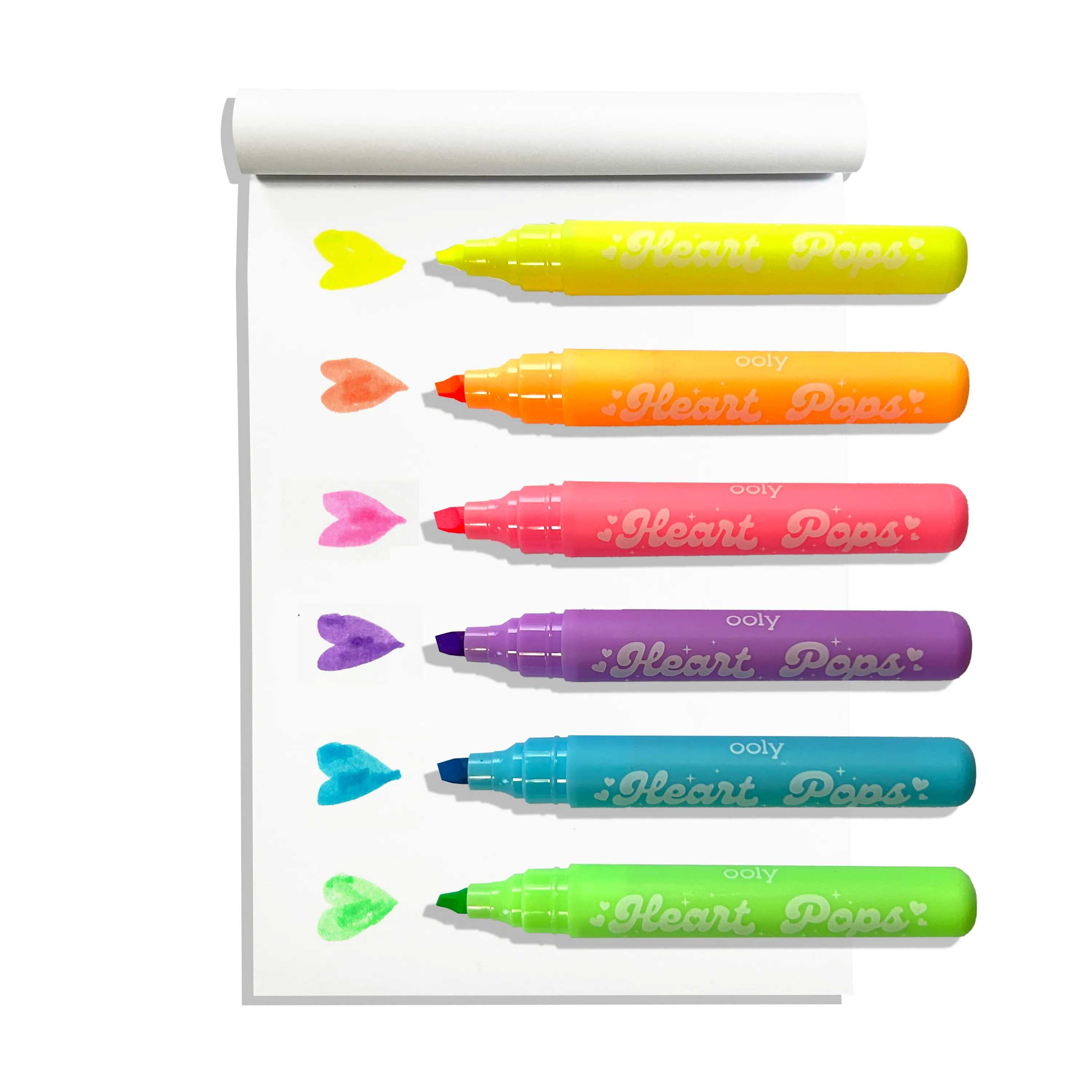 Heart Pops: Neon Highlighters (Set of 6)