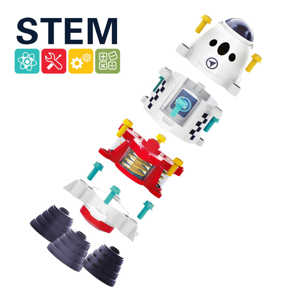 Rocket Space Toy Builder Playset - Light, Sound & Astronauts