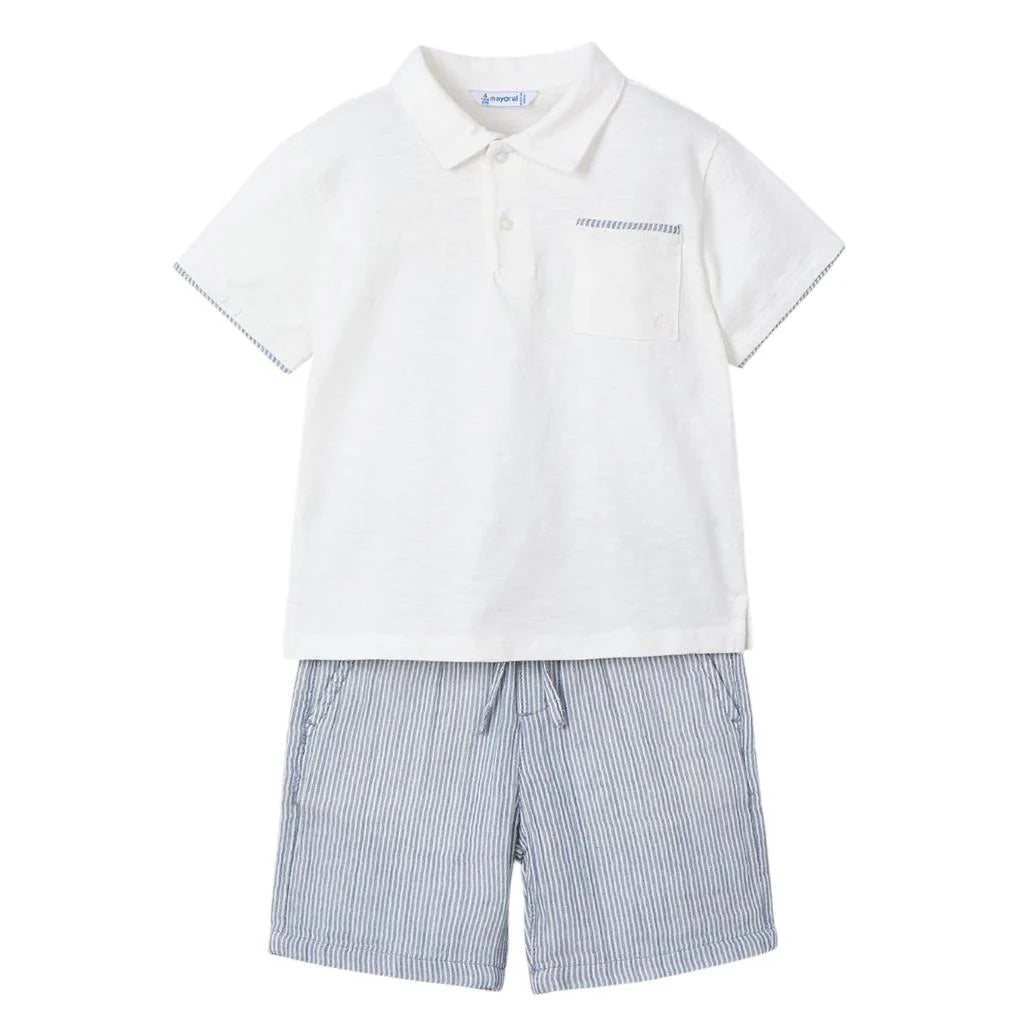 MAYORAL: BOYS BLUE STRIPED SHORT