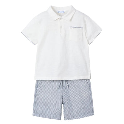 MAYORAL: BOYS BLUE STRIPED SHORT