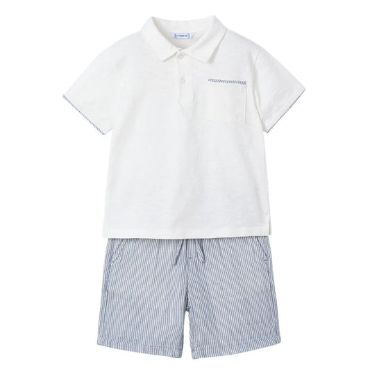 MAYORAL: BOYS BLUE STRIPED SHORT