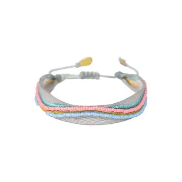 MISHKY: Pink, Gold, and Blue Bracelet
