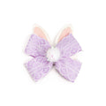 Sweet Wink: Lavender Lace Easter Bunny Bow Clip - Girls - Easter Basket