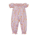 ANAVINI: LONG BISHOP BUBBLE- PINK & ORANGE PUMPKIN PRINT