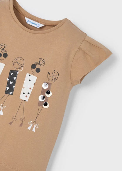 MAYORAL: GIRLS APPLIQUE STYLE TOP