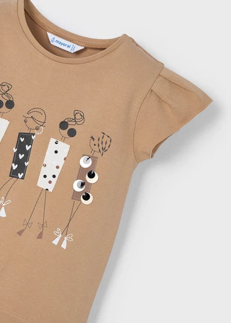 MAYORAL: GIRLS APPLIQUE STYLE TOP