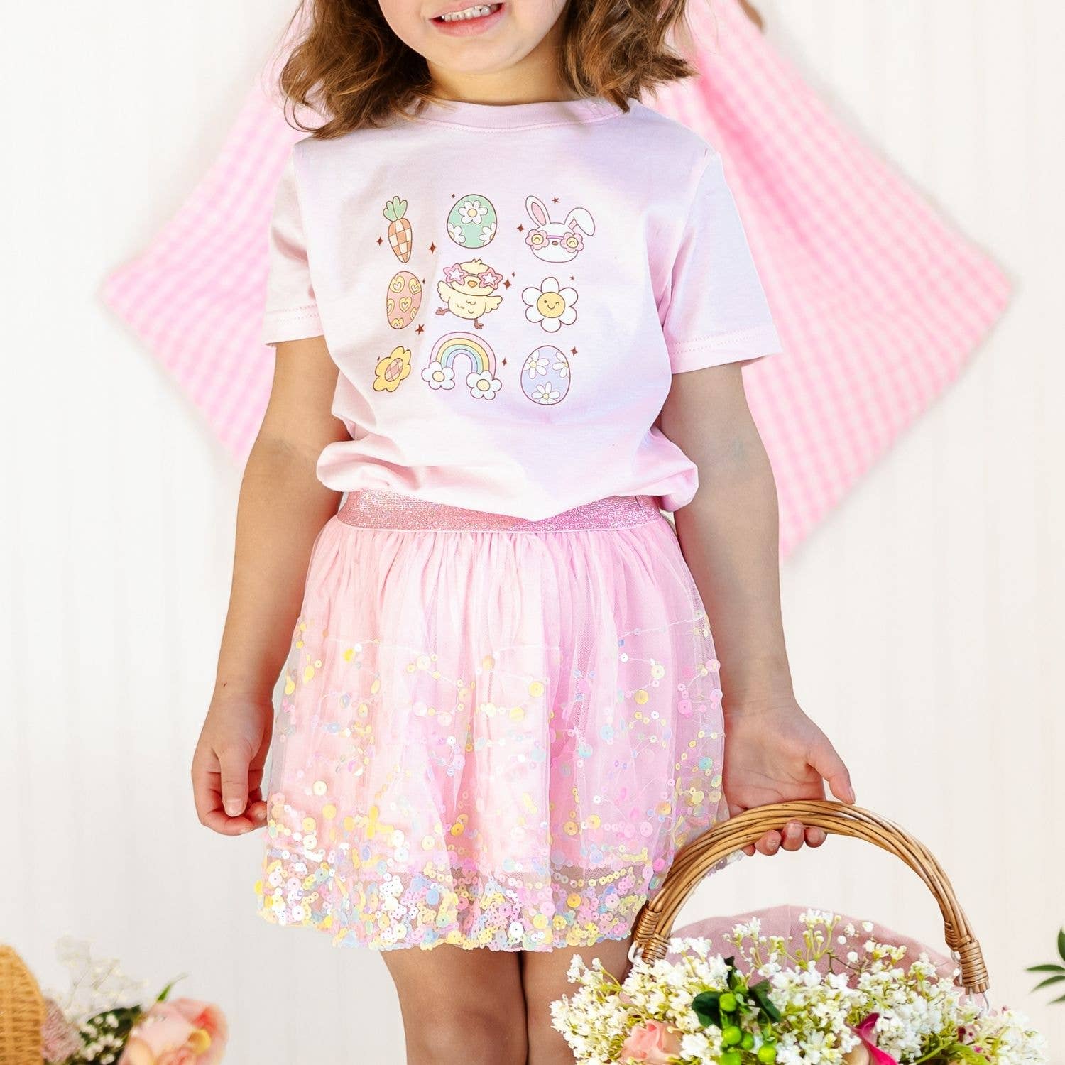 Sweet Wink: Groovy Chick Easter Short Sleeve T-Shirt - Kids Clothing