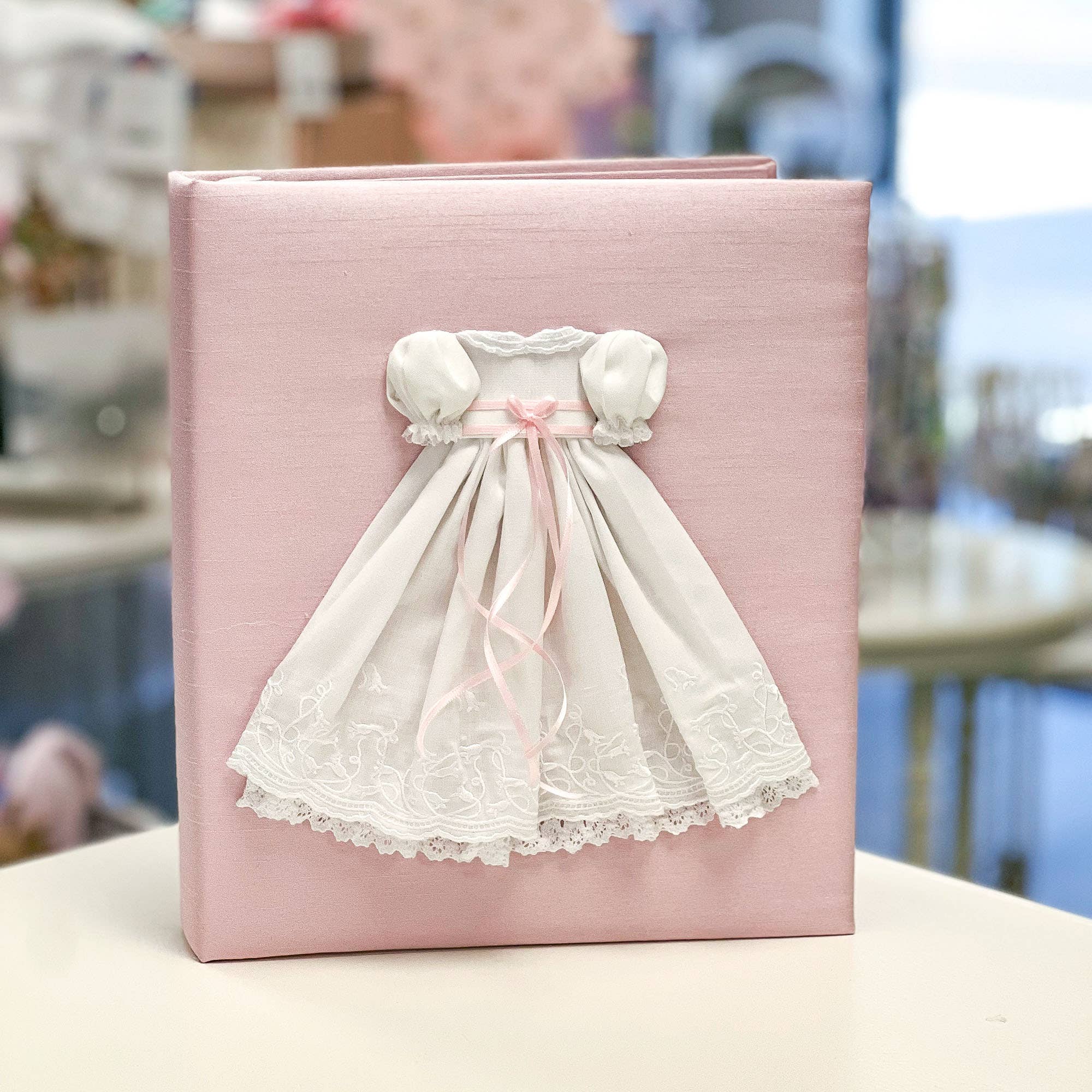 Baby Memory Book-Swiss Batiste Dress on Shantung