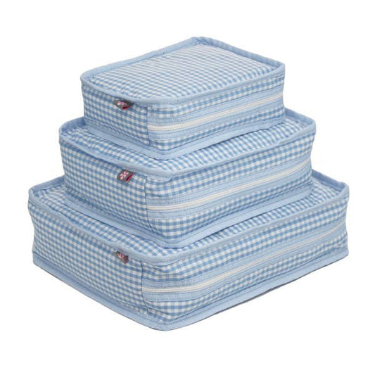 MINT : BLUE GINGHAM STACKING SETS