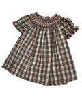 AVANINI: Burberry Inspired CHARLOTTE-Khaki & Brown Plaid Bishop