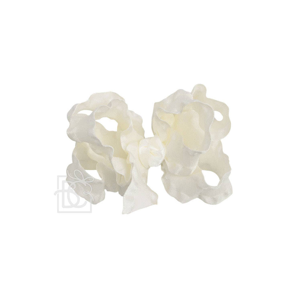 BEAUTIFUL CREATIONS: DOUBLE RUFFLE BOW ON CLIP