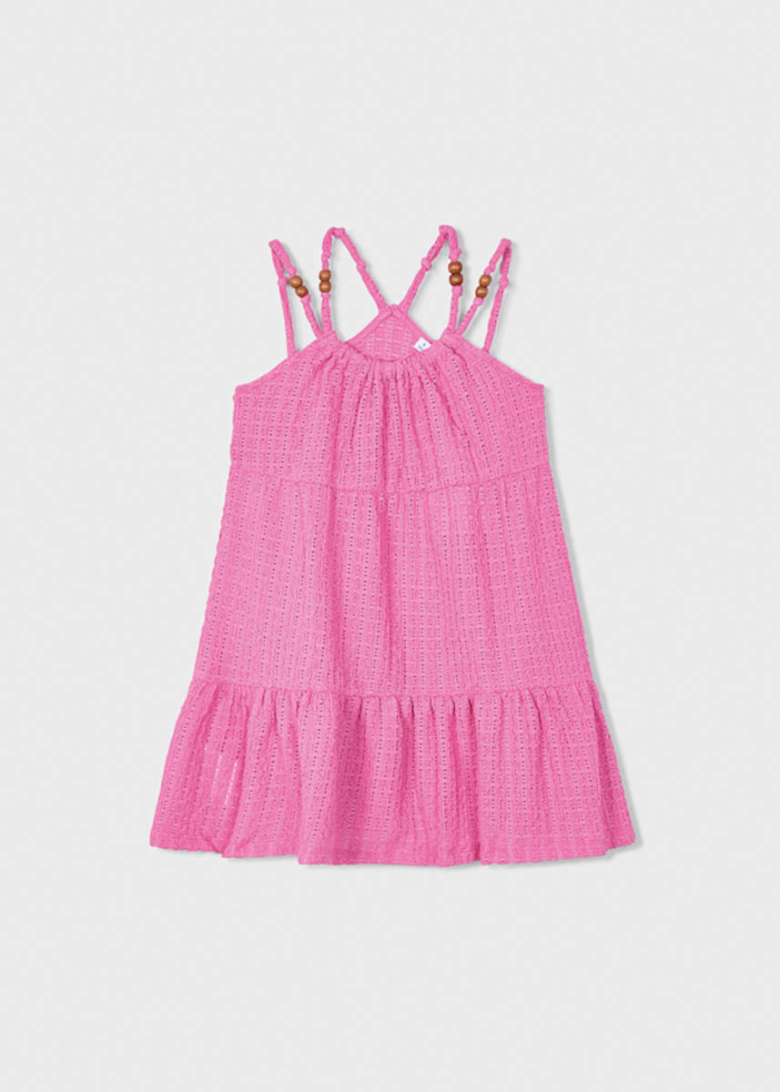 MAYORAL: GIRL PINK EYELET DRESS