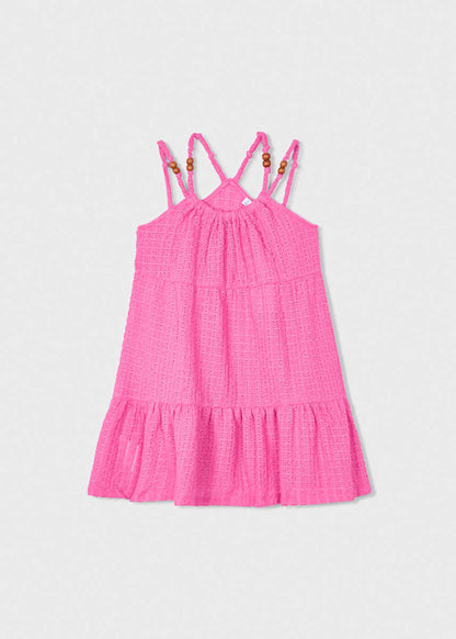 MAYORAL: GIRL PINK EYELET DRESS