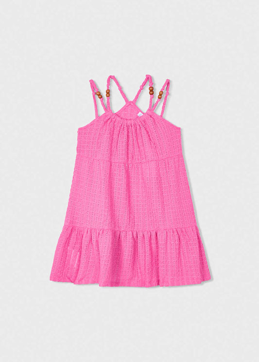 MAYORAL: GIRL PINK EYELET DRESS