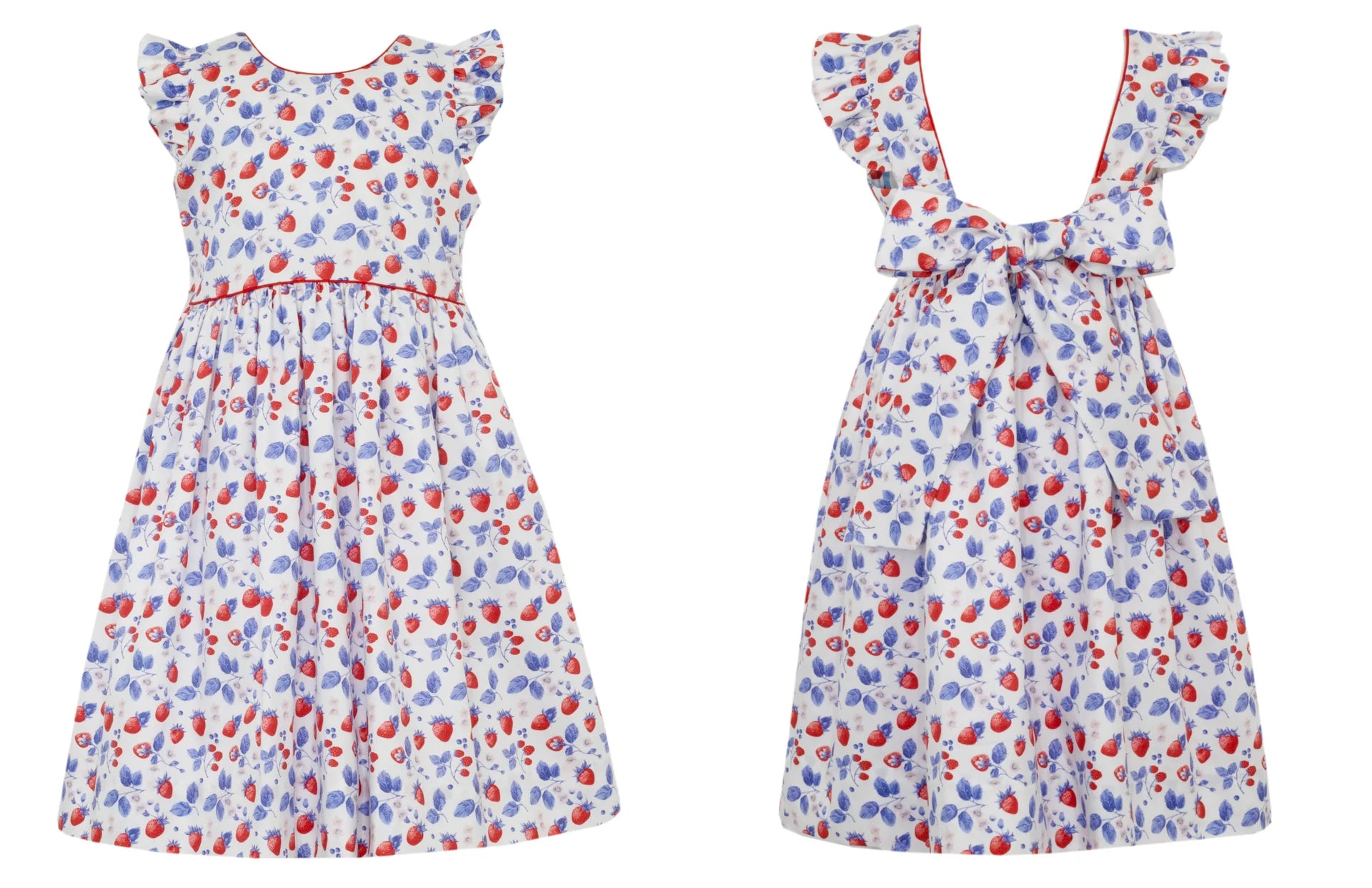 ANAVINI : SUMMER BERRIES - SLEEVELESS SUNDRESS W/BOW IN THE BACK