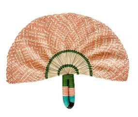 CORO CORA: Toquilla Frilly Hand Fan-Pink