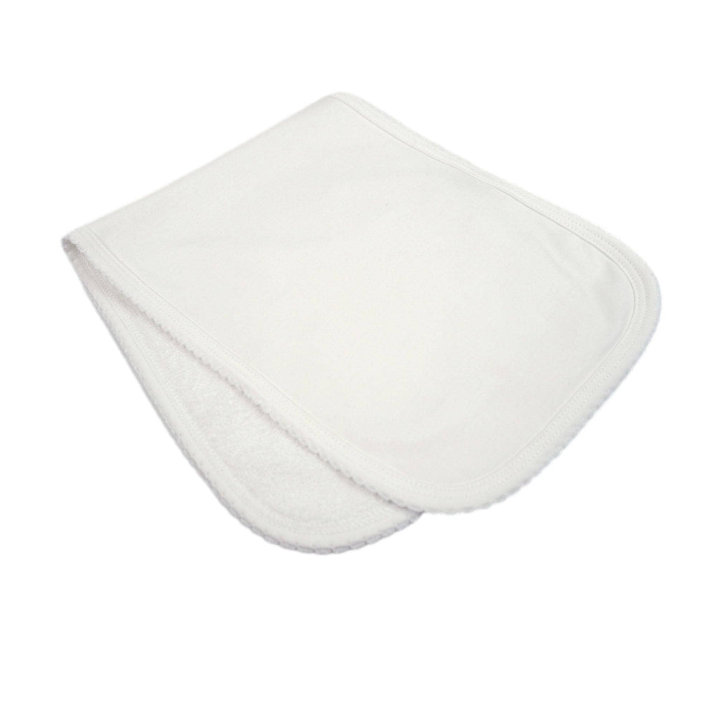 White Pima Burp Cloth
