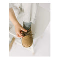 LA'MOUR: Khaki Lace Up Shoe