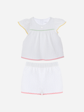 Patachou : Girl White Line Pastel Set