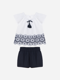 Patachou : Girl Navy Floral Set
