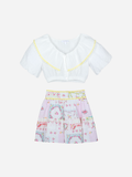 Patachou : Girl Floral Skirt Set
