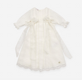 PAZ RODRIGUEZ: Baptismal Gown with bows on sides & Bonnet