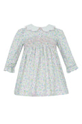 PETIT BEBE : GIRLS FLORAL LONG SLEEVE DRESS