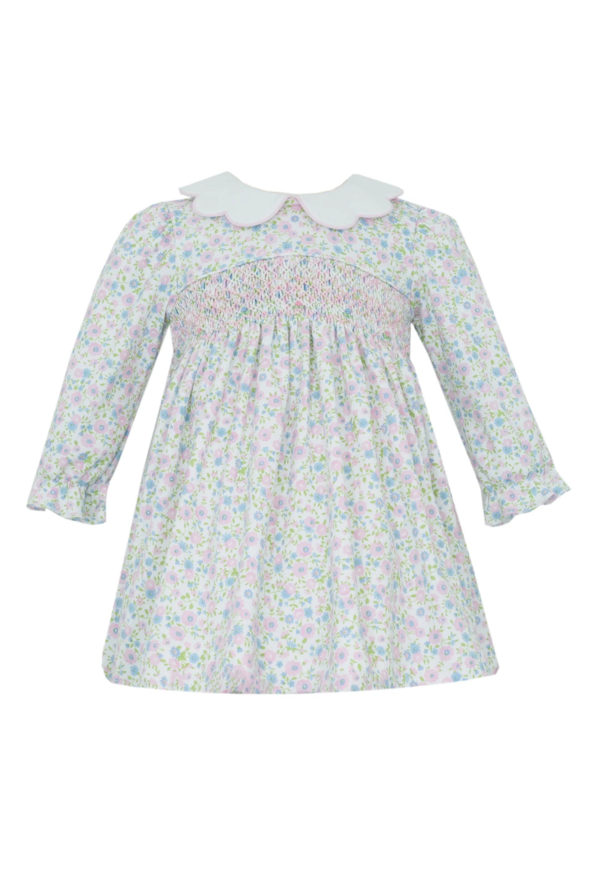 PETIT BEBE : GIRLS FLORAL LONG SLEEVE DRESS