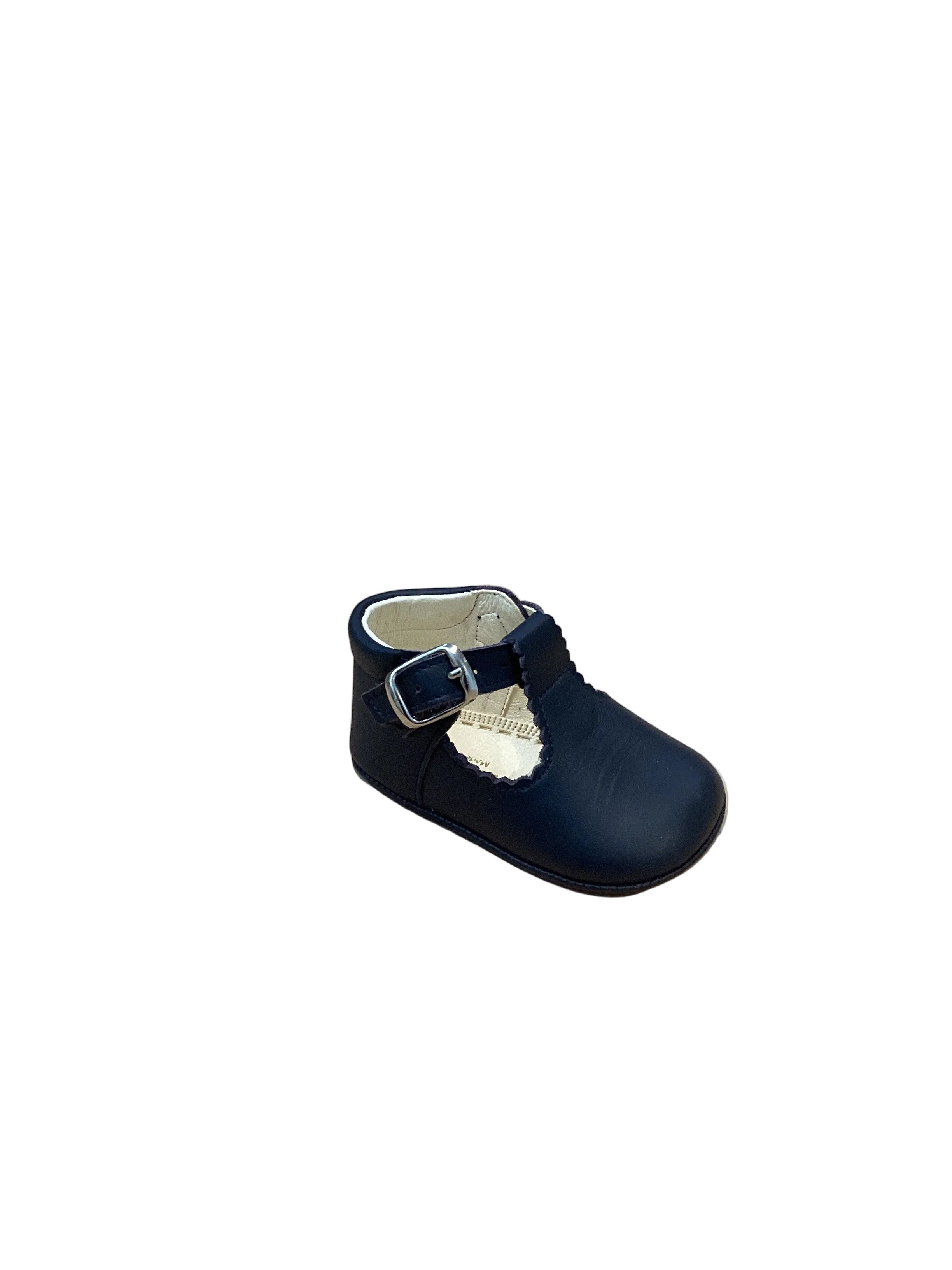 PEKES: NAVY T-STRAP SHOE