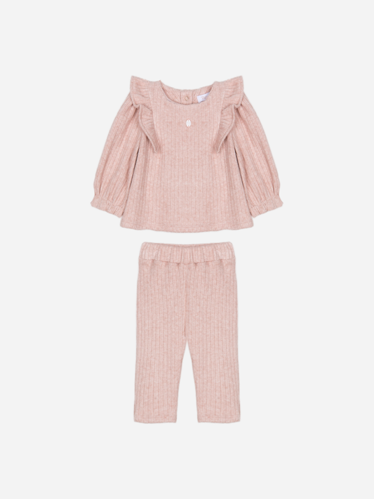 PATACHOU: DUSTY PINK KNIT SET