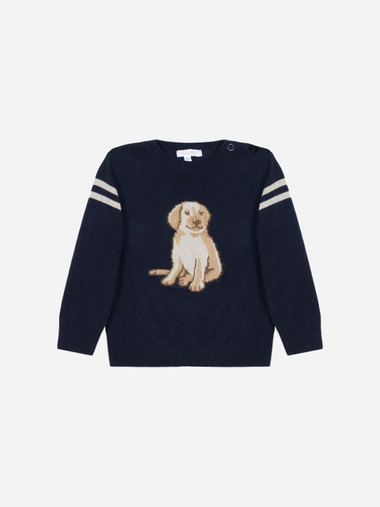 PATACHOU: BOY'S PUPPY SWEATER AND PANTS SET