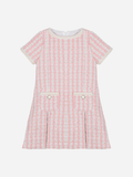 PATACHOU: PALE PINK TWEED DRESS