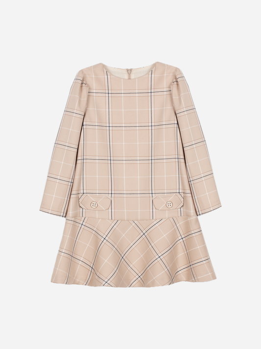PATACHOU: PLAID FLANNEL DRESS