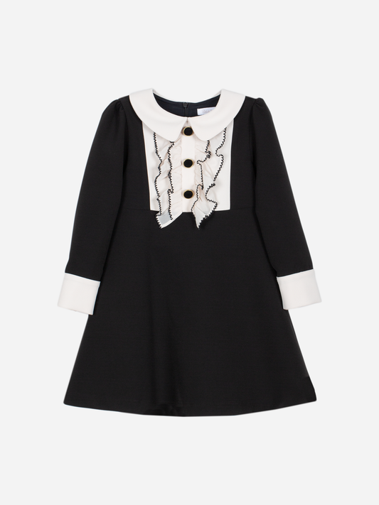 PATACHOU:  BLACK WOVEN DRESS