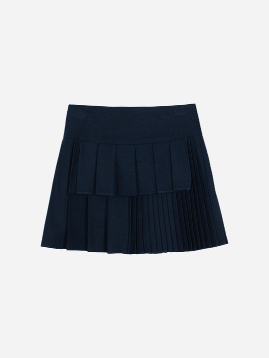 PATACHOU: WHITE BOW SHIRT AND SKIRT SET