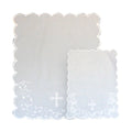 Christening Towel on Piqué - Embroidered Cross