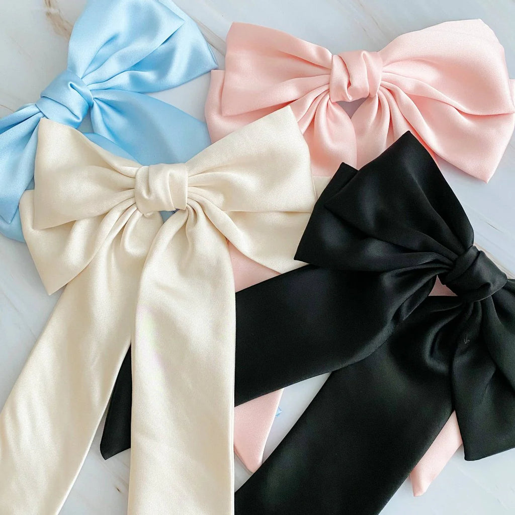 ELLISON + YOUNG : Double Satin Bow Hair Clip