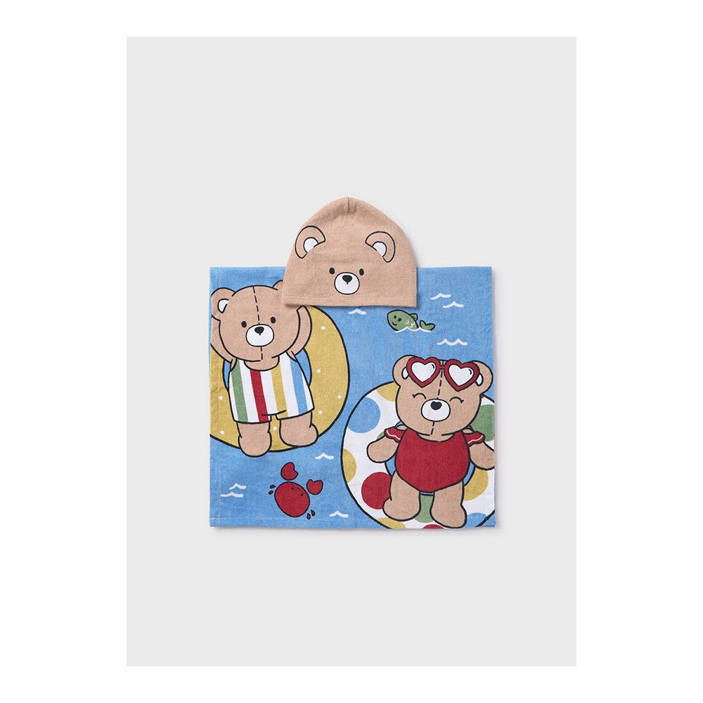 Mayoral: Bears Hooded Childs Poncho Towel