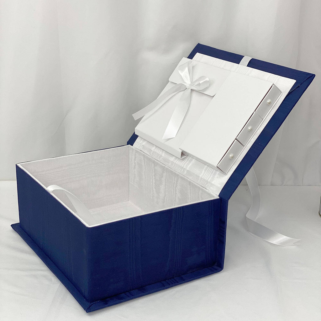 Medium Baby Keepsake Box- Plain Moiré