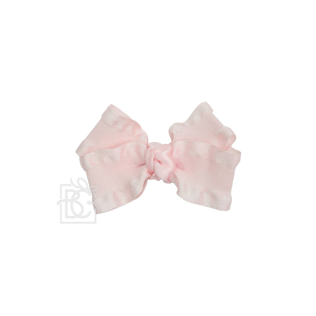 BEAUTIFUL CREATIONS: DOUBLE RUFFLE BOW ON CLIP