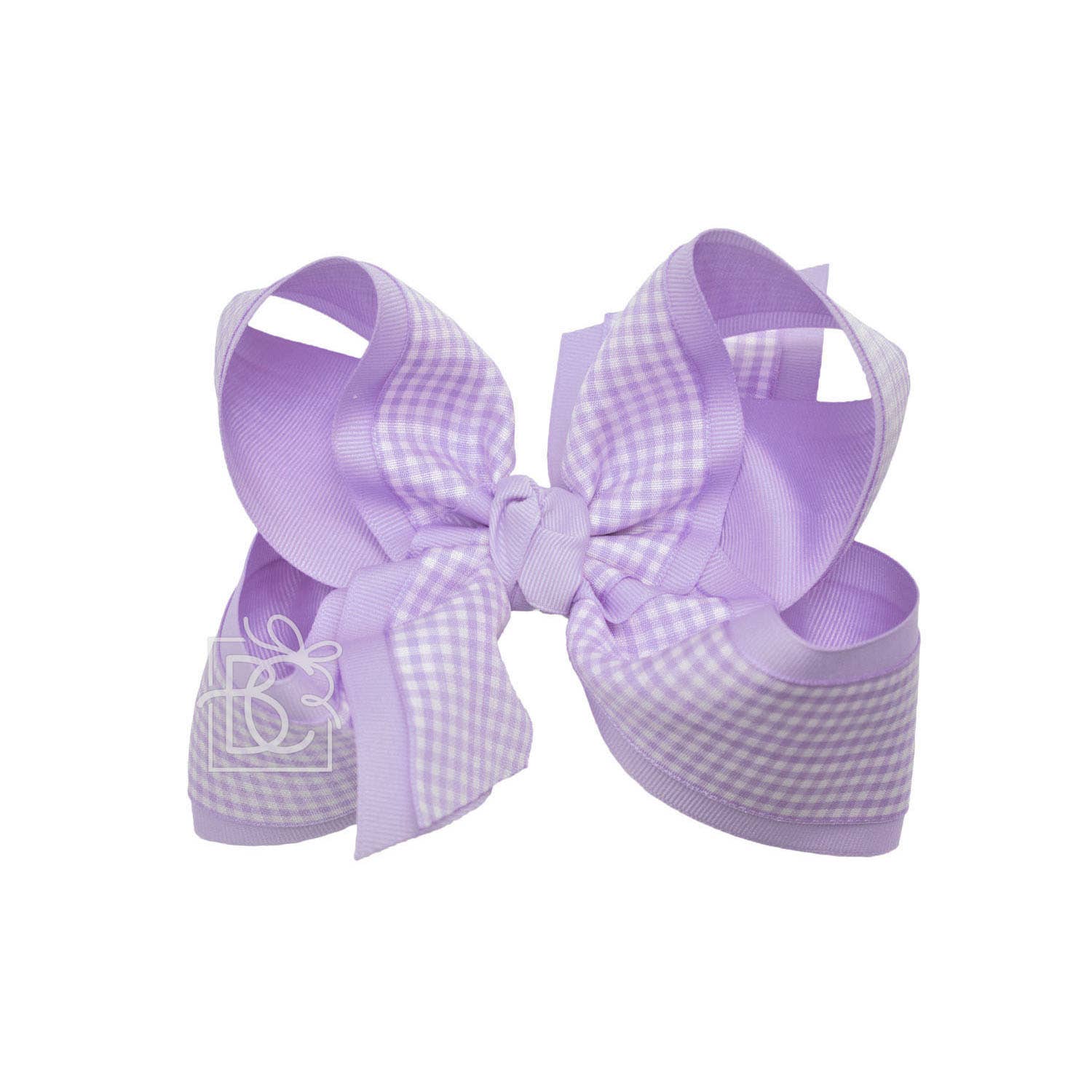 BEAUTIFUL CREATIONS: LAYERED GINGHAM/GROSGRAIN BOW ON CLIP